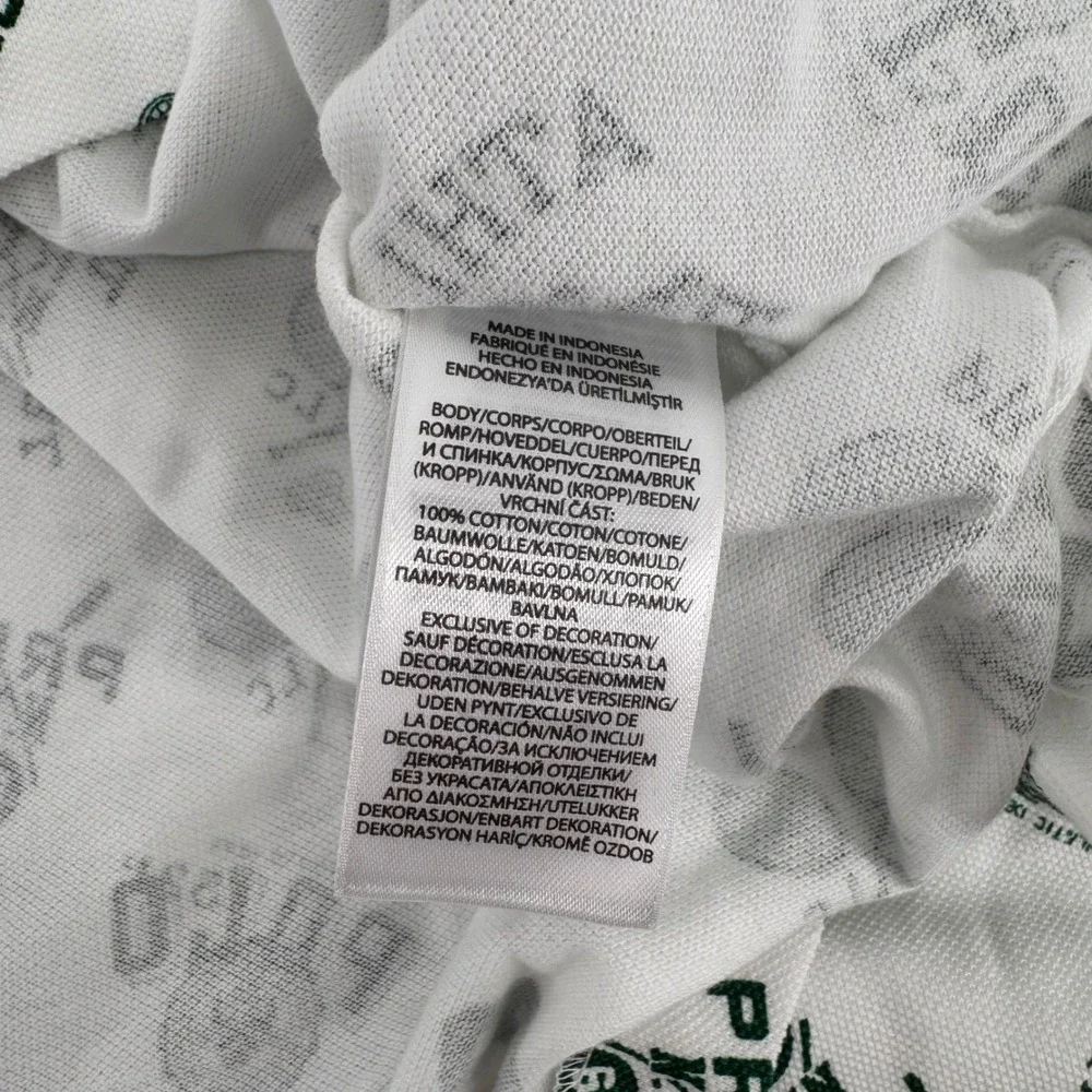 Polo Ralph Lauren Polo Shirt Mens 5XB White Green Tennis Graphic Print New